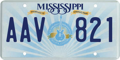 MS license plate AAV821