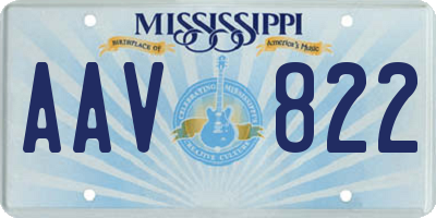 MS license plate AAV822