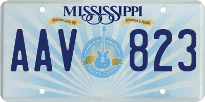 MS license plate AAV823