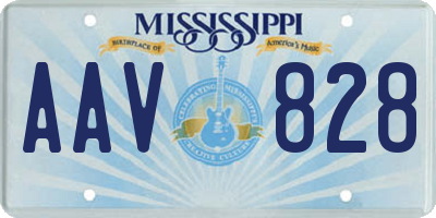 MS license plate AAV828