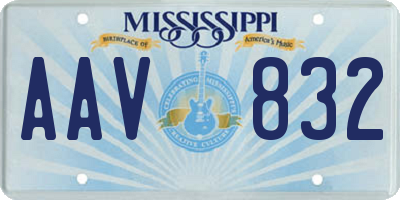 MS license plate AAV832