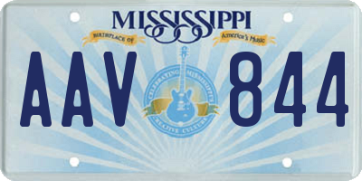MS license plate AAV844