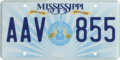 MS license plate AAV855