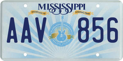 MS license plate AAV856