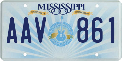 MS license plate AAV861