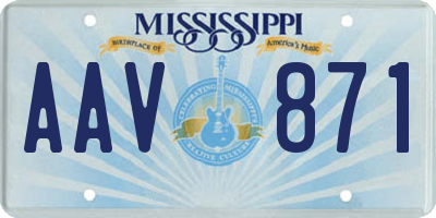 MS license plate AAV871