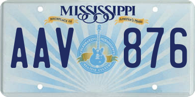 MS license plate AAV876