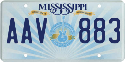 MS license plate AAV883