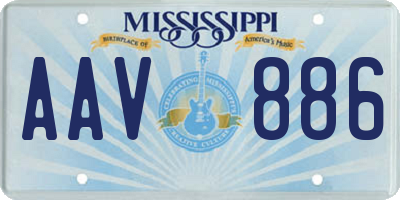 MS license plate AAV886