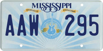 MS license plate AAW295