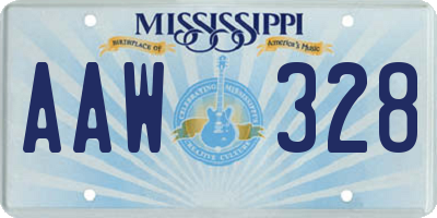 MS license plate AAW328