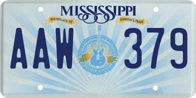 MS license plate AAW379