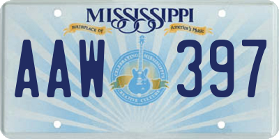 MS license plate AAW397