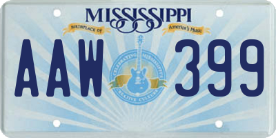 MS license plate AAW399