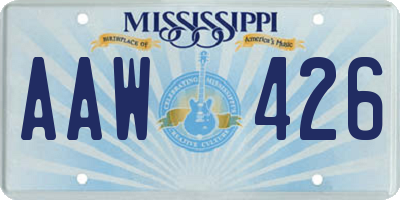 MS license plate AAW426