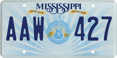 MS license plate AAW427