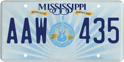 MS license plate AAW435