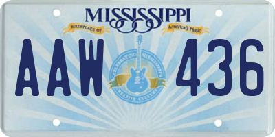 MS license plate AAW436