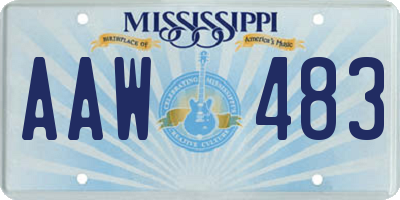 MS license plate AAW483