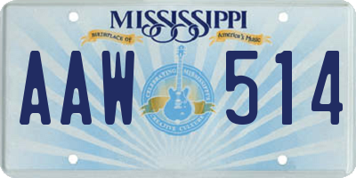 MS license plate AAW514