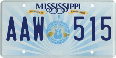 MS license plate AAW515