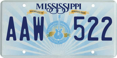 MS license plate AAW522