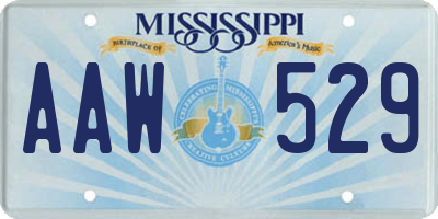 MS license plate AAW529