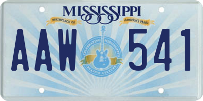 MS license plate AAW541