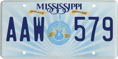 MS license plate AAW579