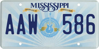 MS license plate AAW586