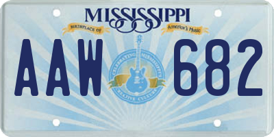 MS license plate AAW682