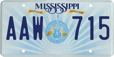 MS license plate AAW715