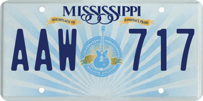 MS license plate AAW717