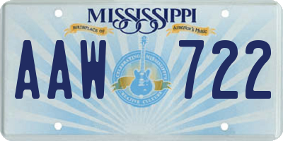 MS license plate AAW722