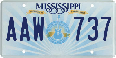 MS license plate AAW737