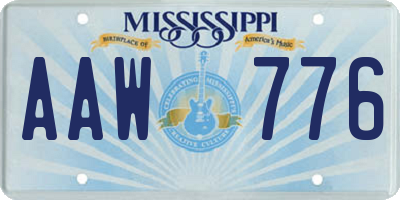 MS license plate AAW776