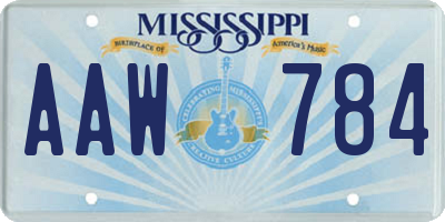 MS license plate AAW784