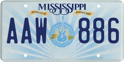 MS license plate AAW886