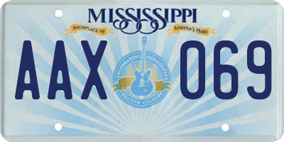 MS license plate AAX069