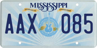 MS license plate AAX085