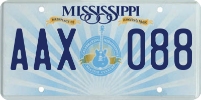 MS license plate AAX088