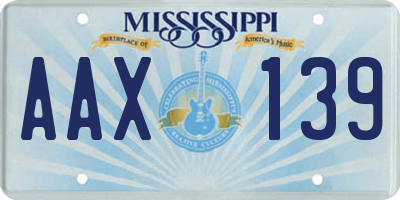 MS license plate AAX139