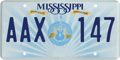 MS license plate AAX147