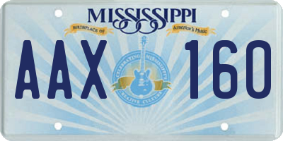 MS license plate AAX160