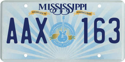 MS license plate AAX163