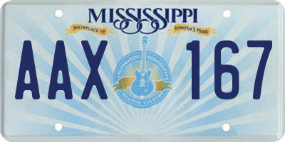 MS license plate AAX167