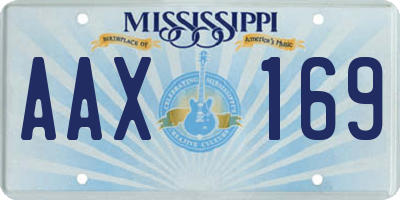 MS license plate AAX169