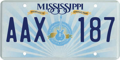 MS license plate AAX187