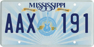 MS license plate AAX191