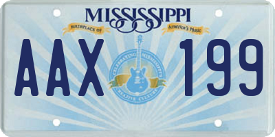 MS license plate AAX199